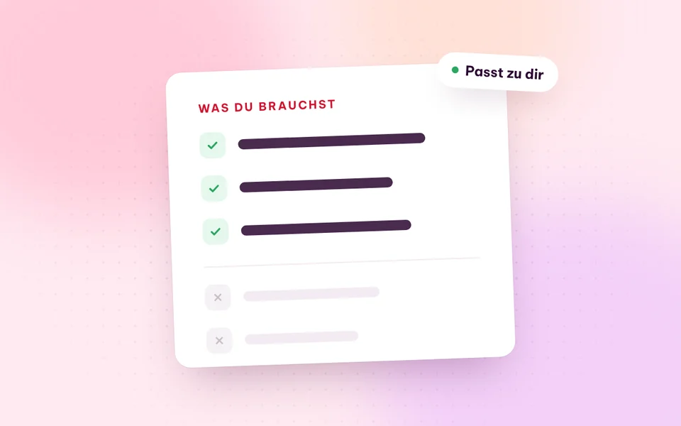 Grafik: Checkliste mit dem, was du wirklich brauchst