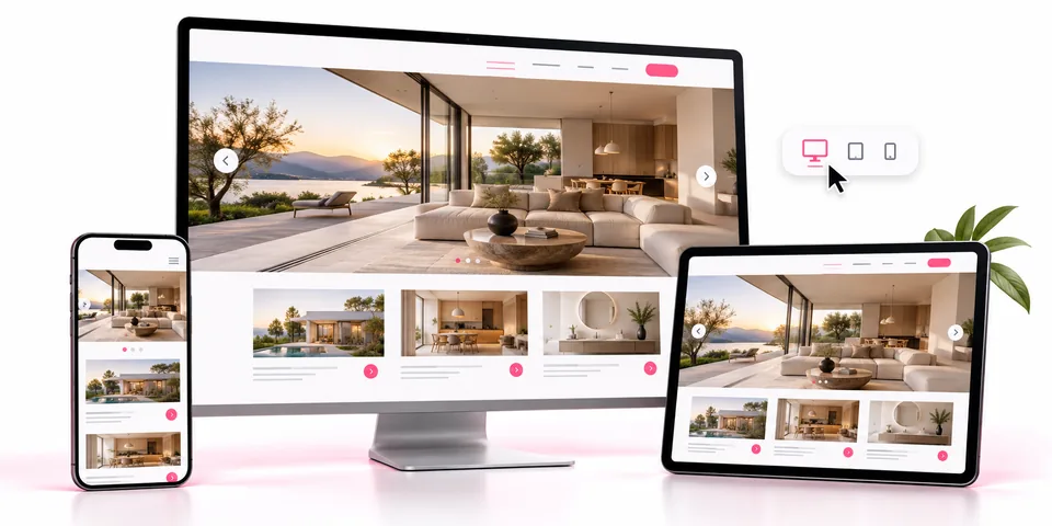 Webdesign: responsive Website auf Monitor, Tablet und Smartphone